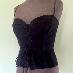 WILFRED MEDIUM CORSET TOP - BLACK